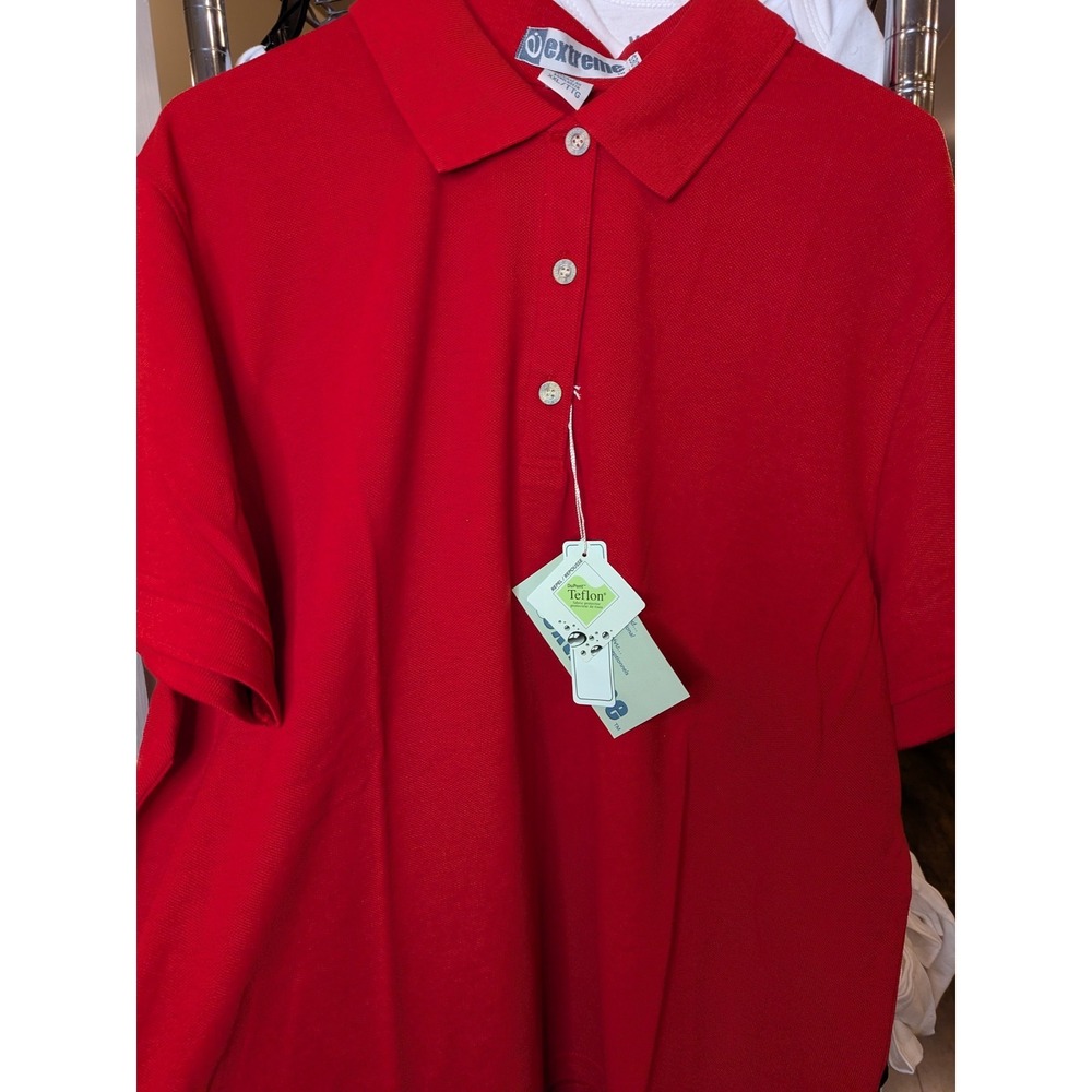 Extreme Ladies‎ Polo Golf Shirt Short Sleeve Red  Size XXL
